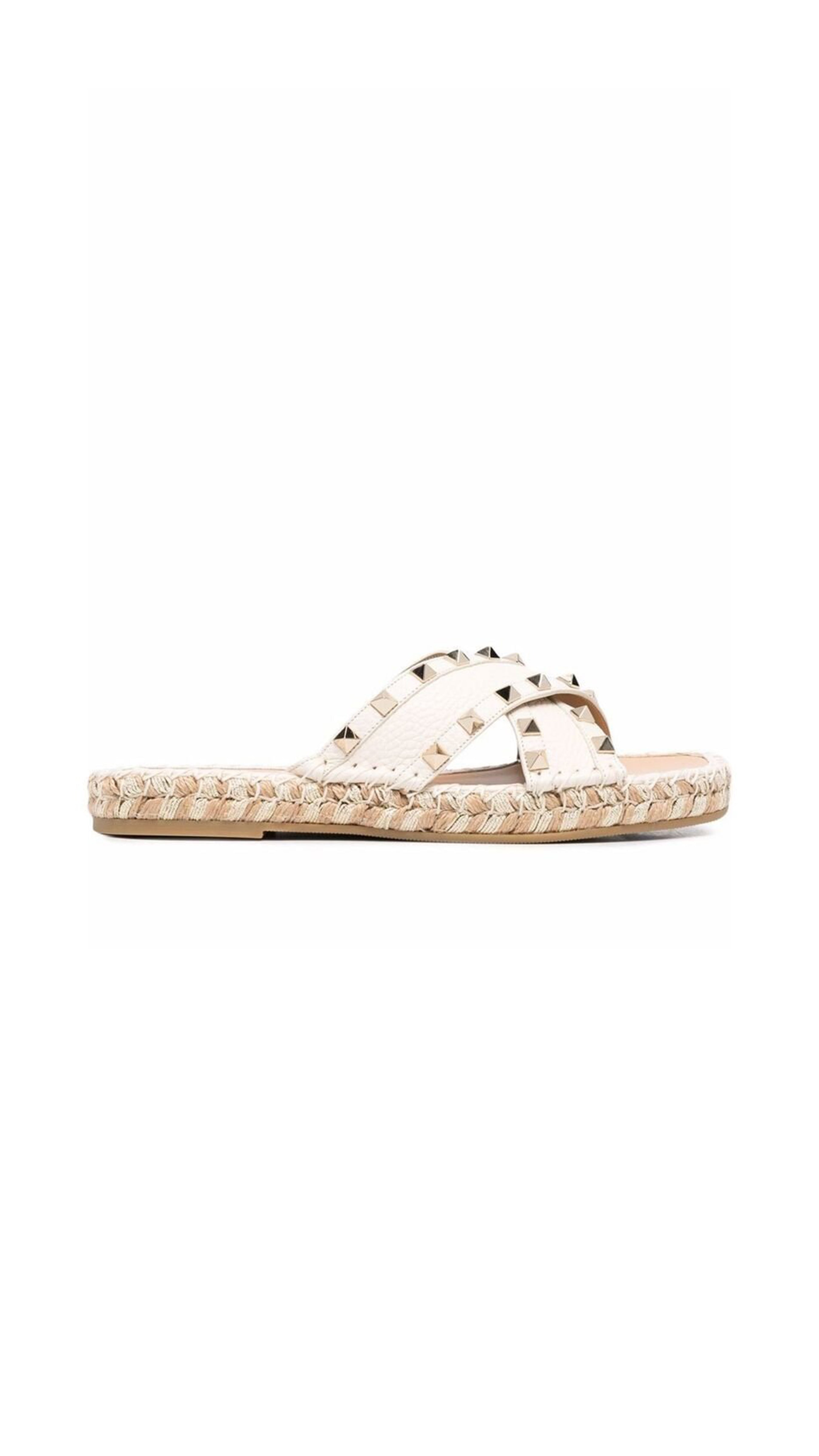 Rockstud Slide - Ivory.