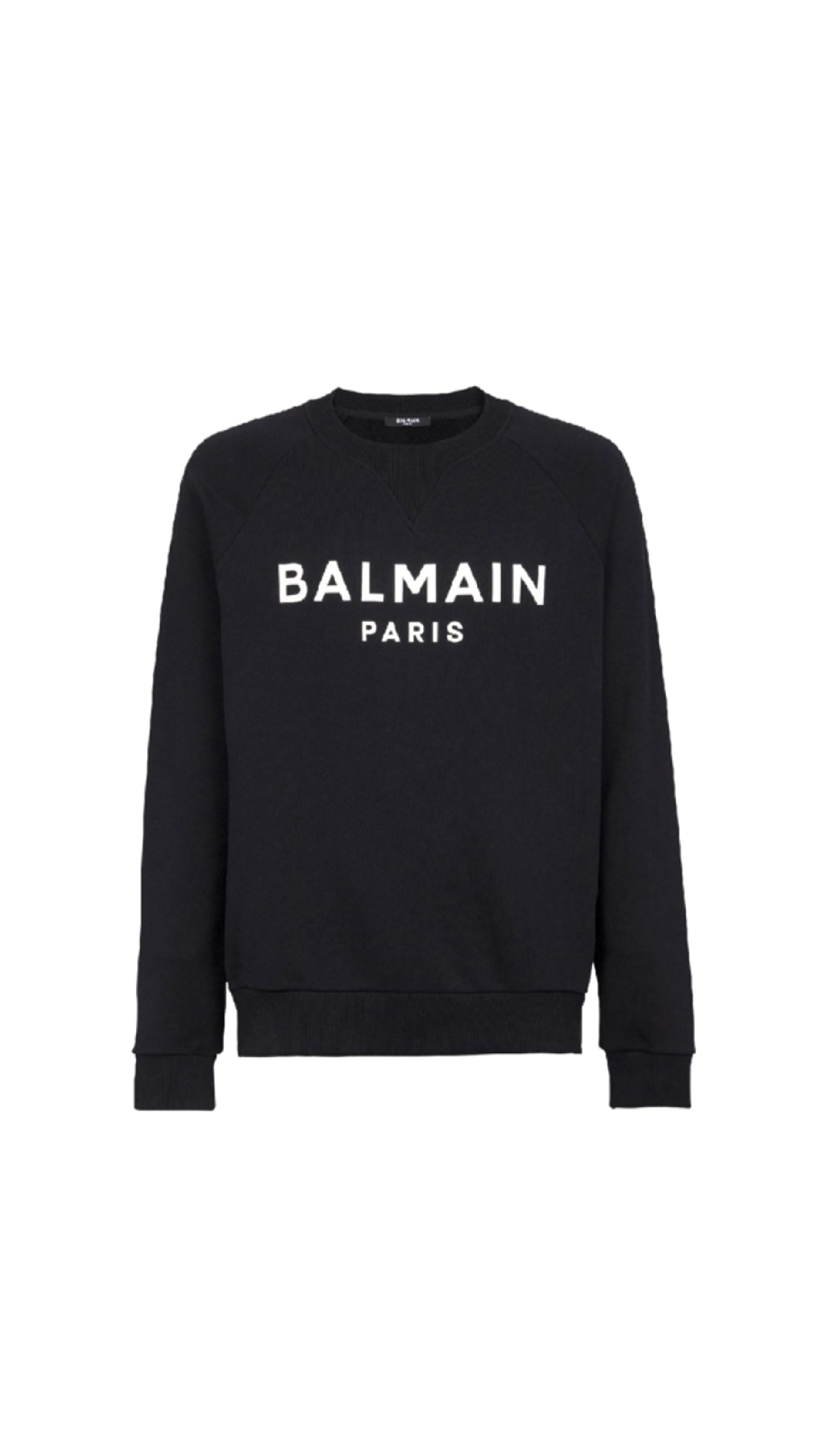 Cotton Sweatshirt With Logo Print - Black.