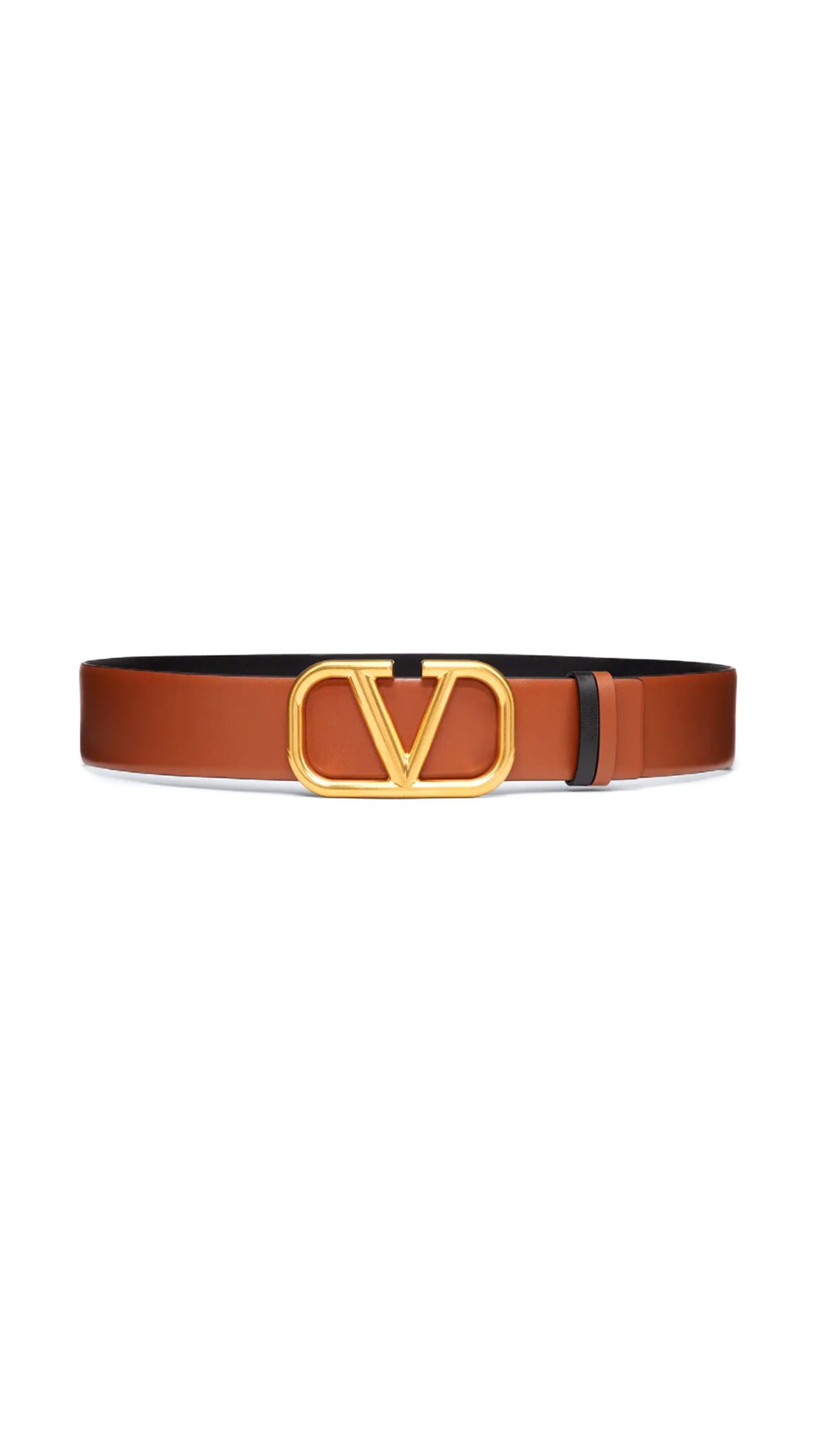 Reversible Vlogo Signature Belt 40MM - Brown