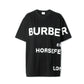 Horseferry Print Cotton Oversized T-shirt - Black