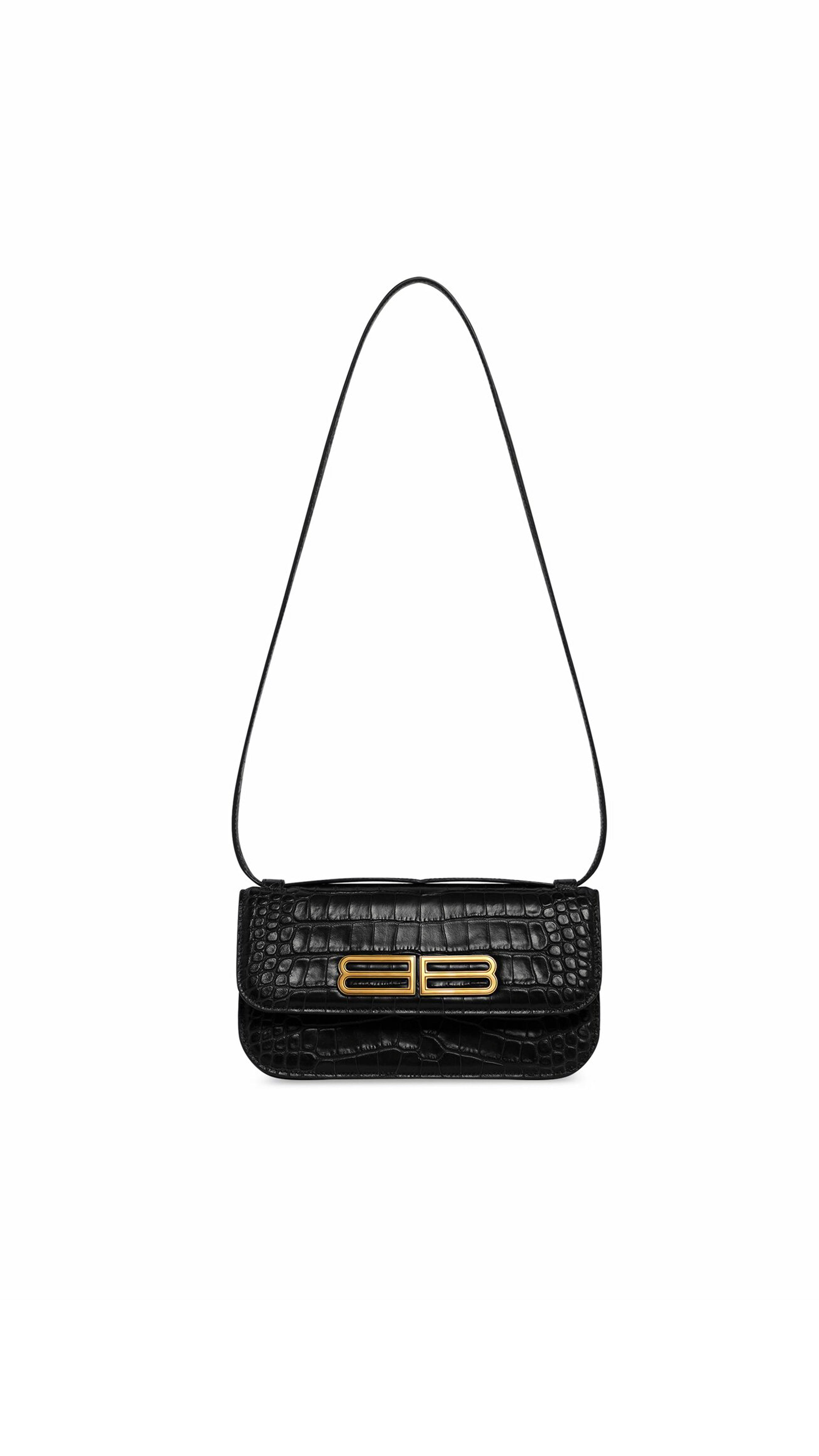 Gossip Small Bag Crocodile Embossed - Black