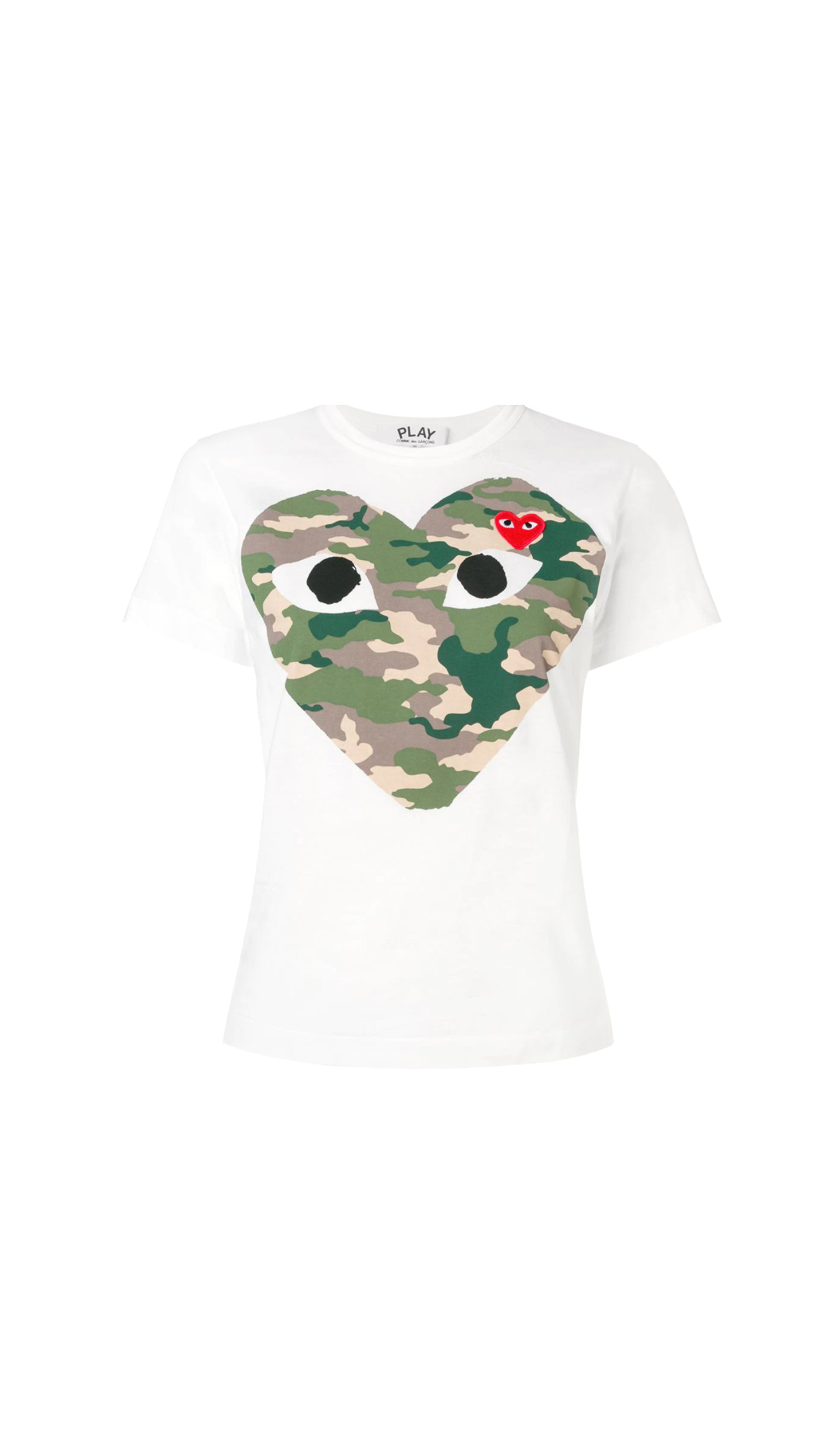 Camouflage Heart T-shirt - White