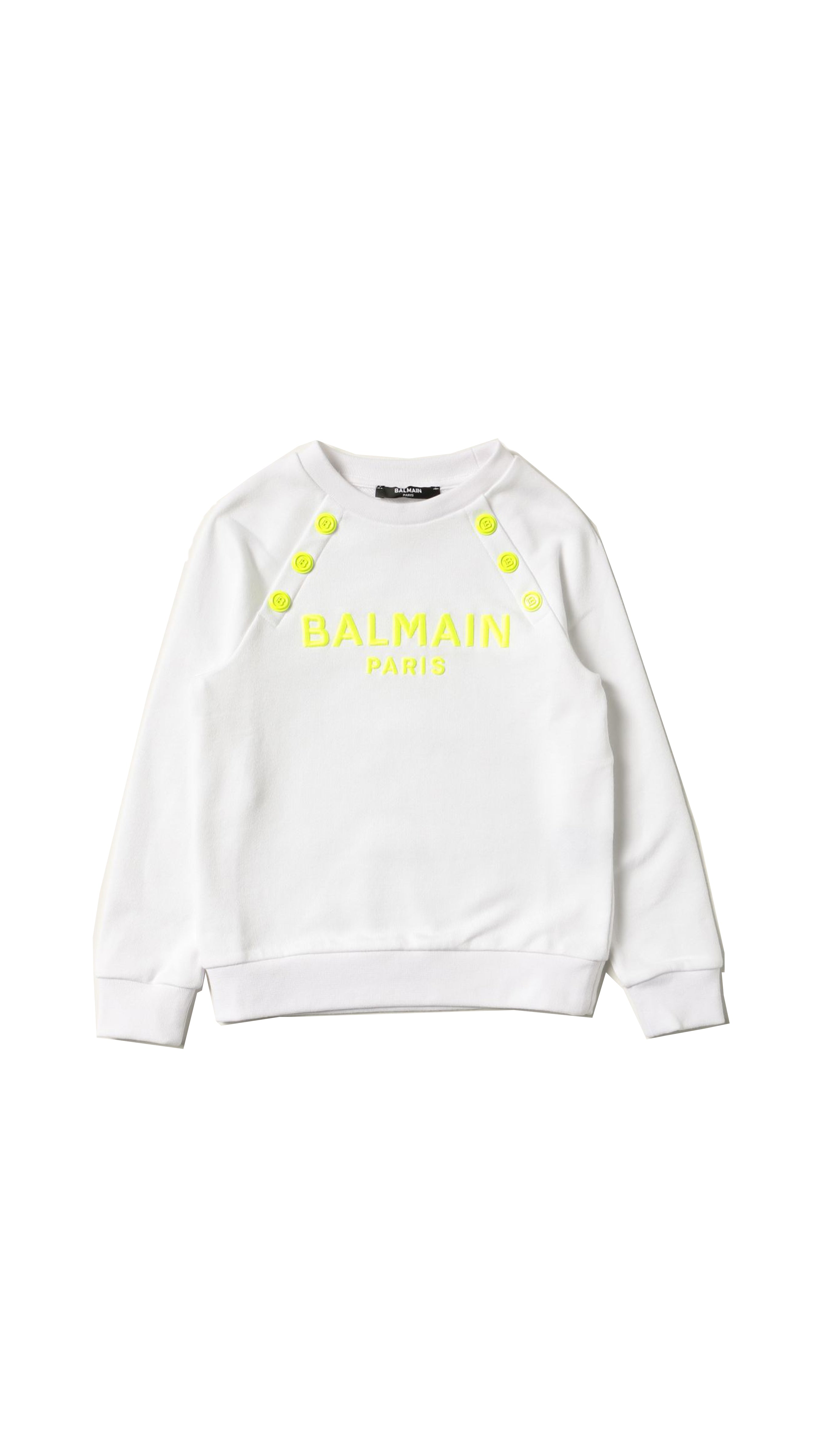 Cotton Sweatshirt With Logo - White / Yellow