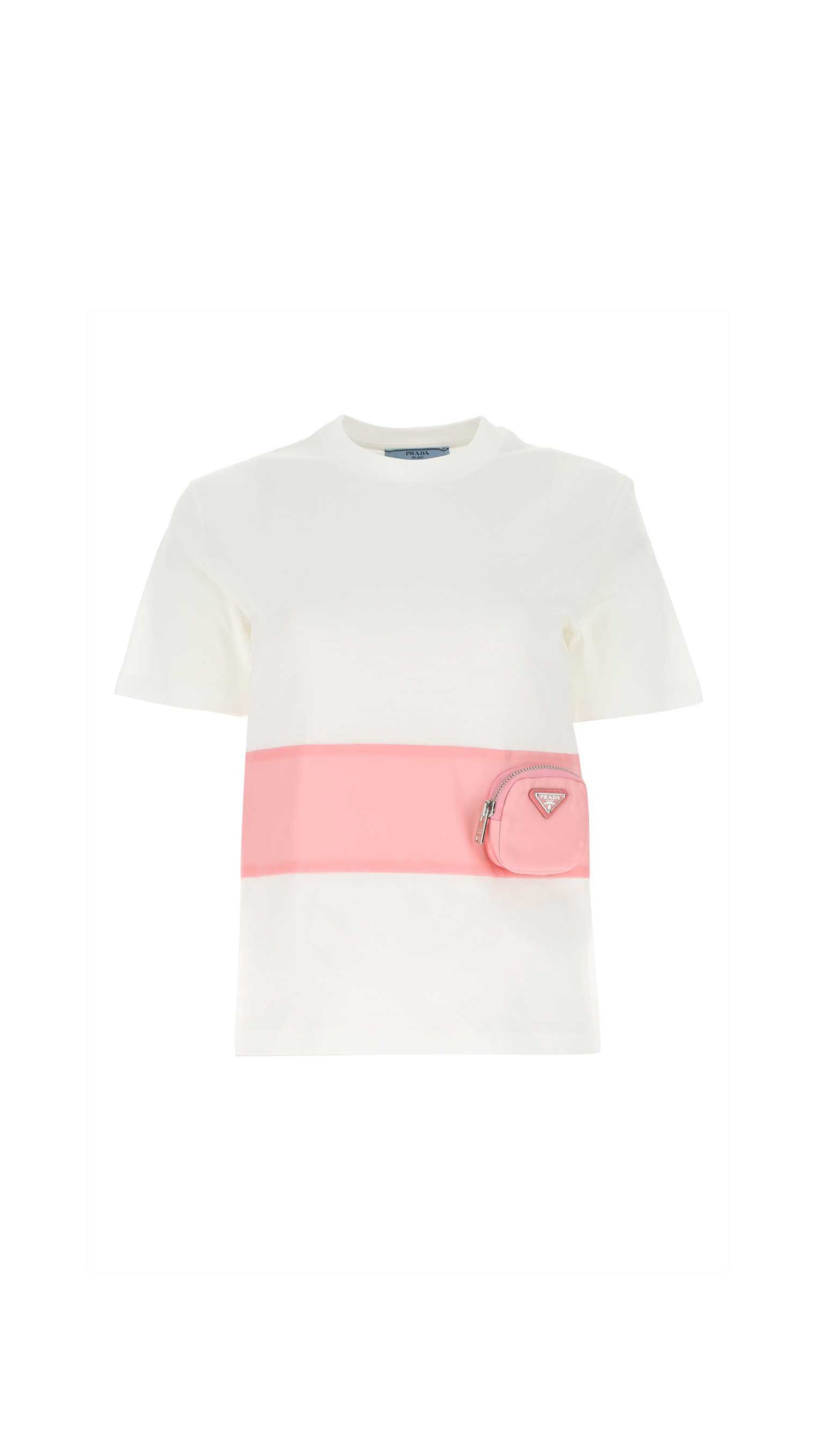 Jersey T-Shirt - White / Pink