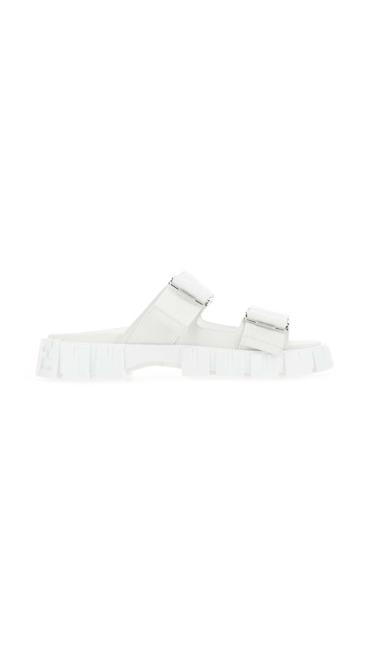 Fabric Sandals - White