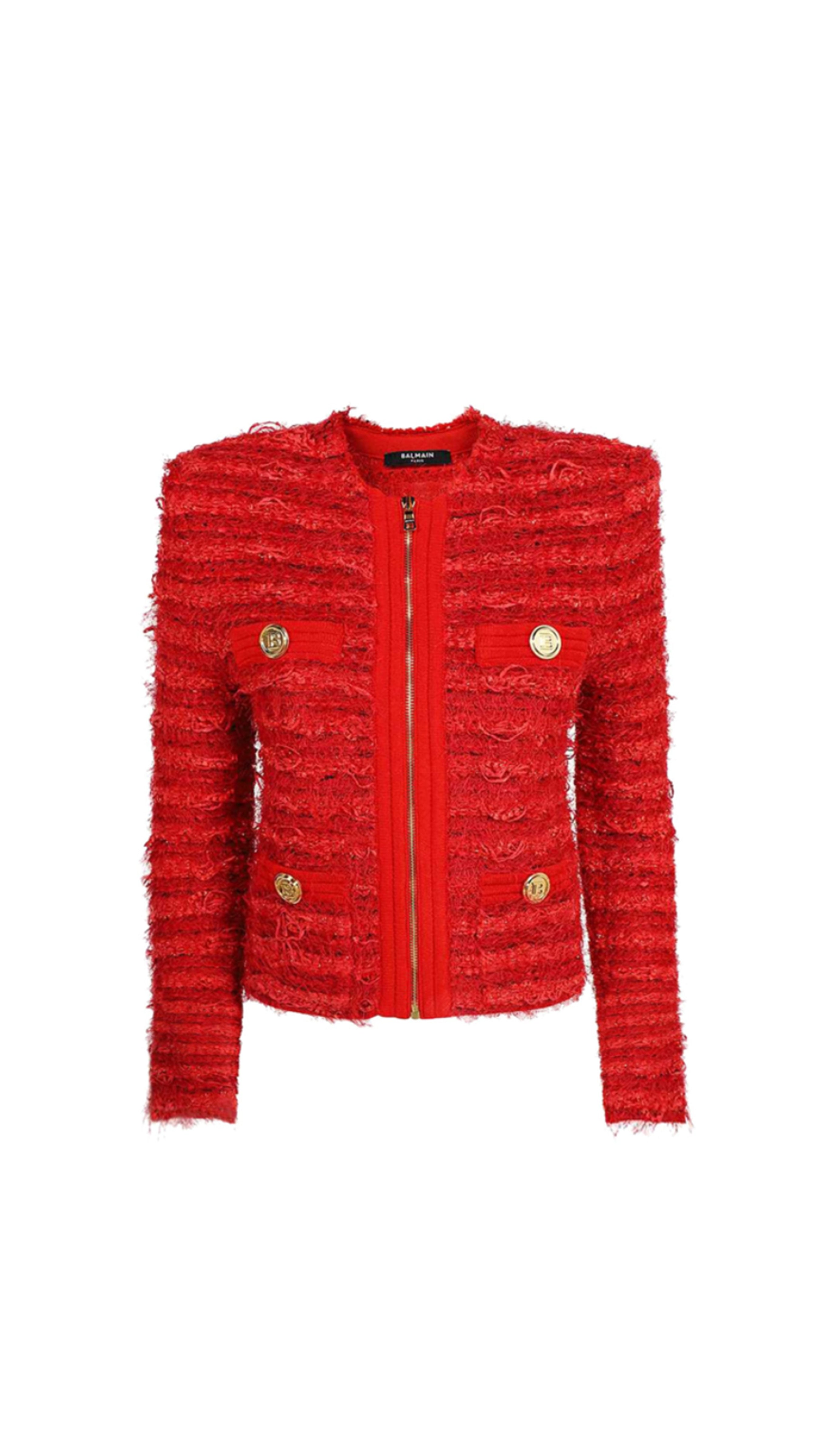 Tweed Jacket - Red – Amuze