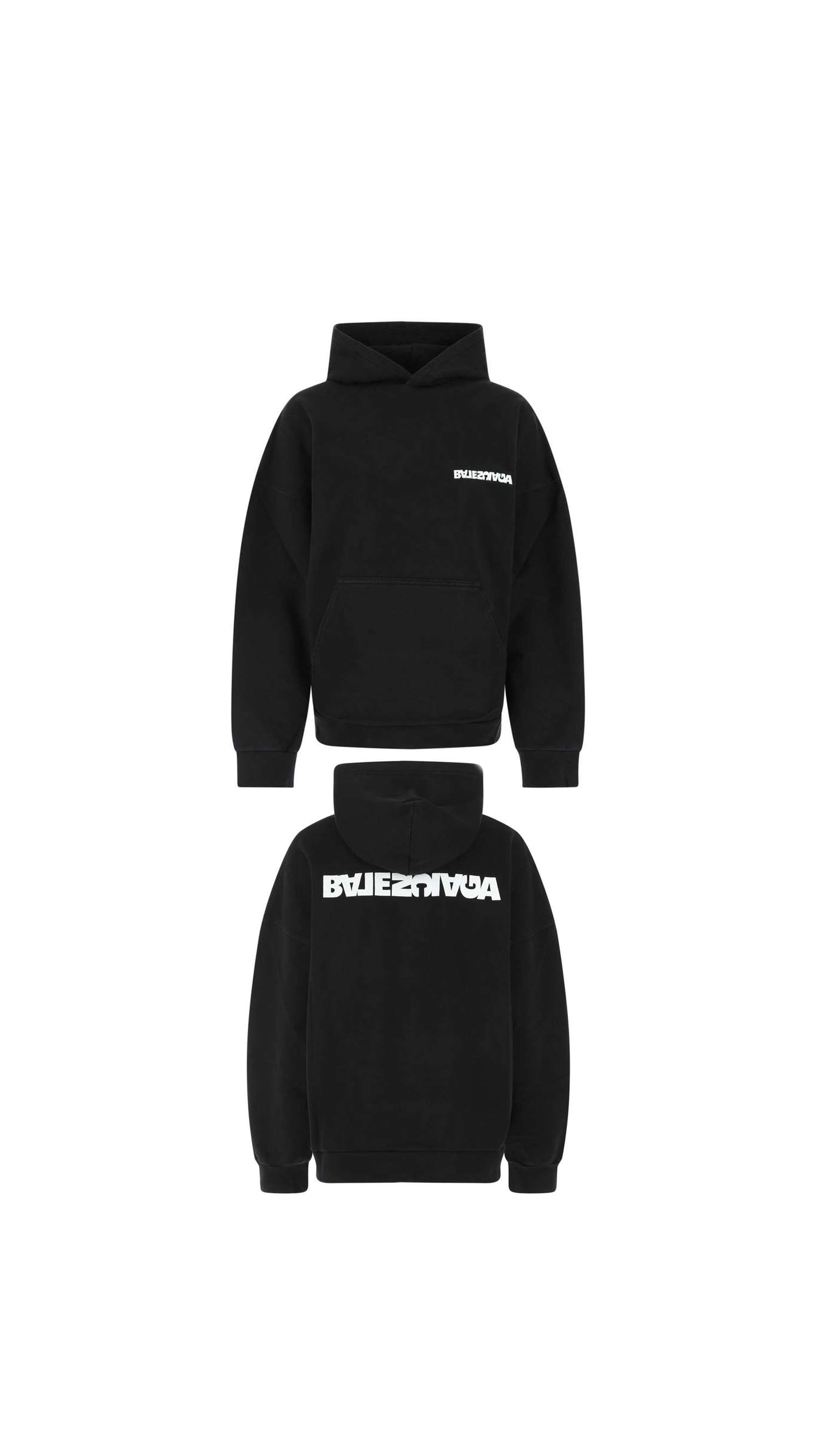 Turn Wide Fit Hoodie - Black