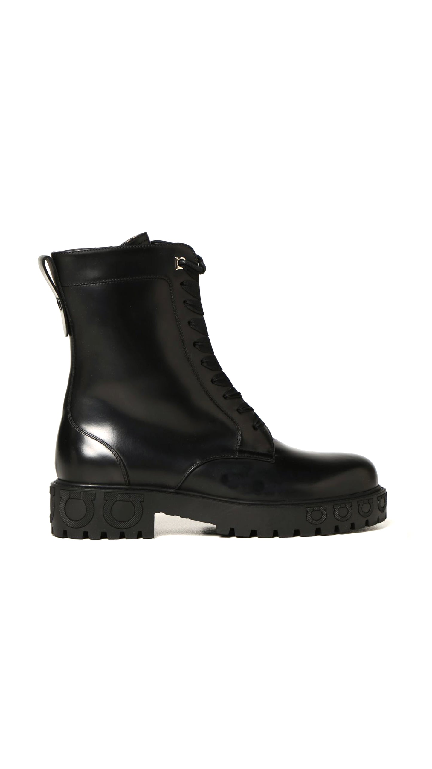 Gancini Boots In Calfskin - Black