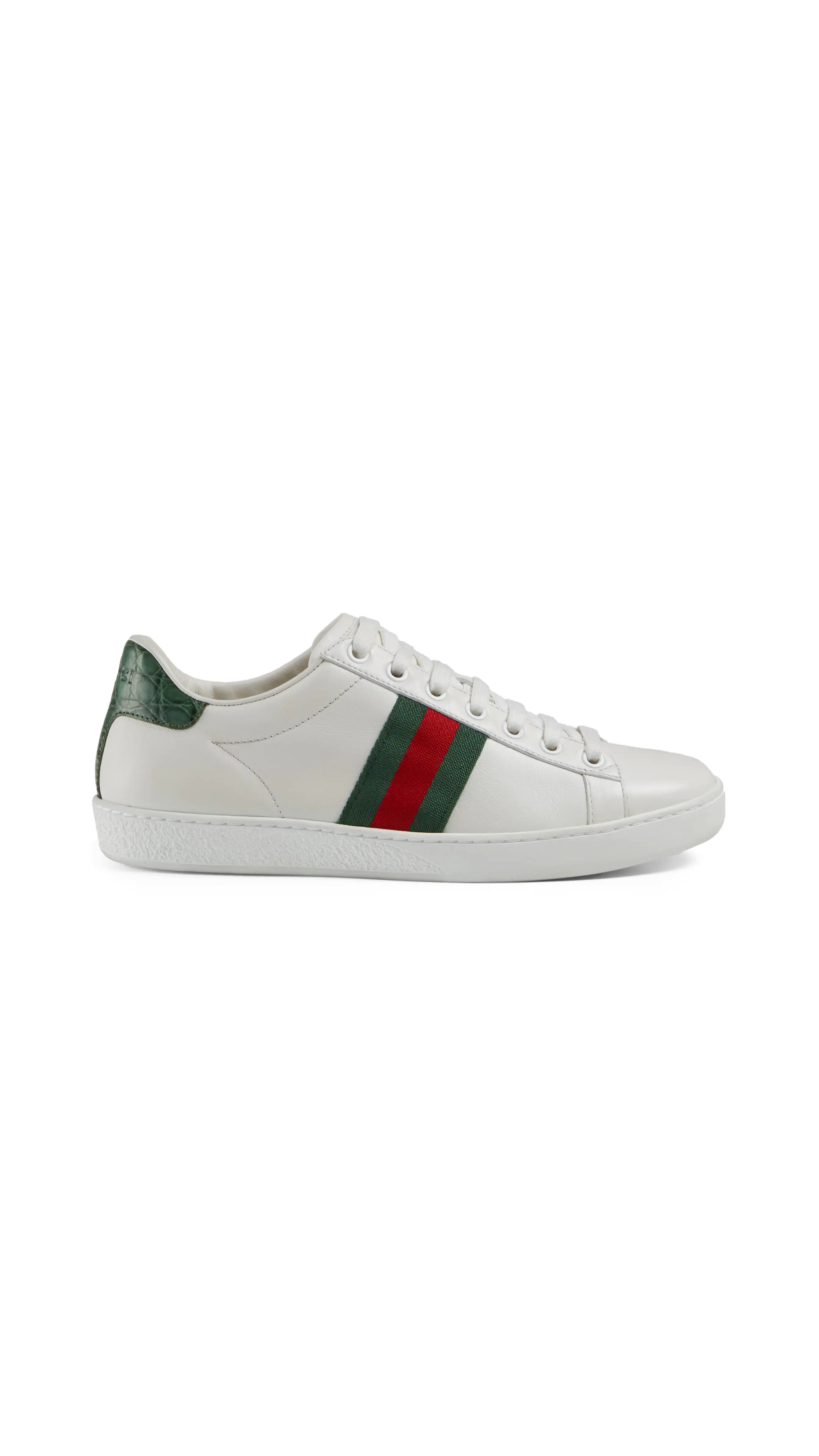 Ace Leather Sneaker - White/Green/Red