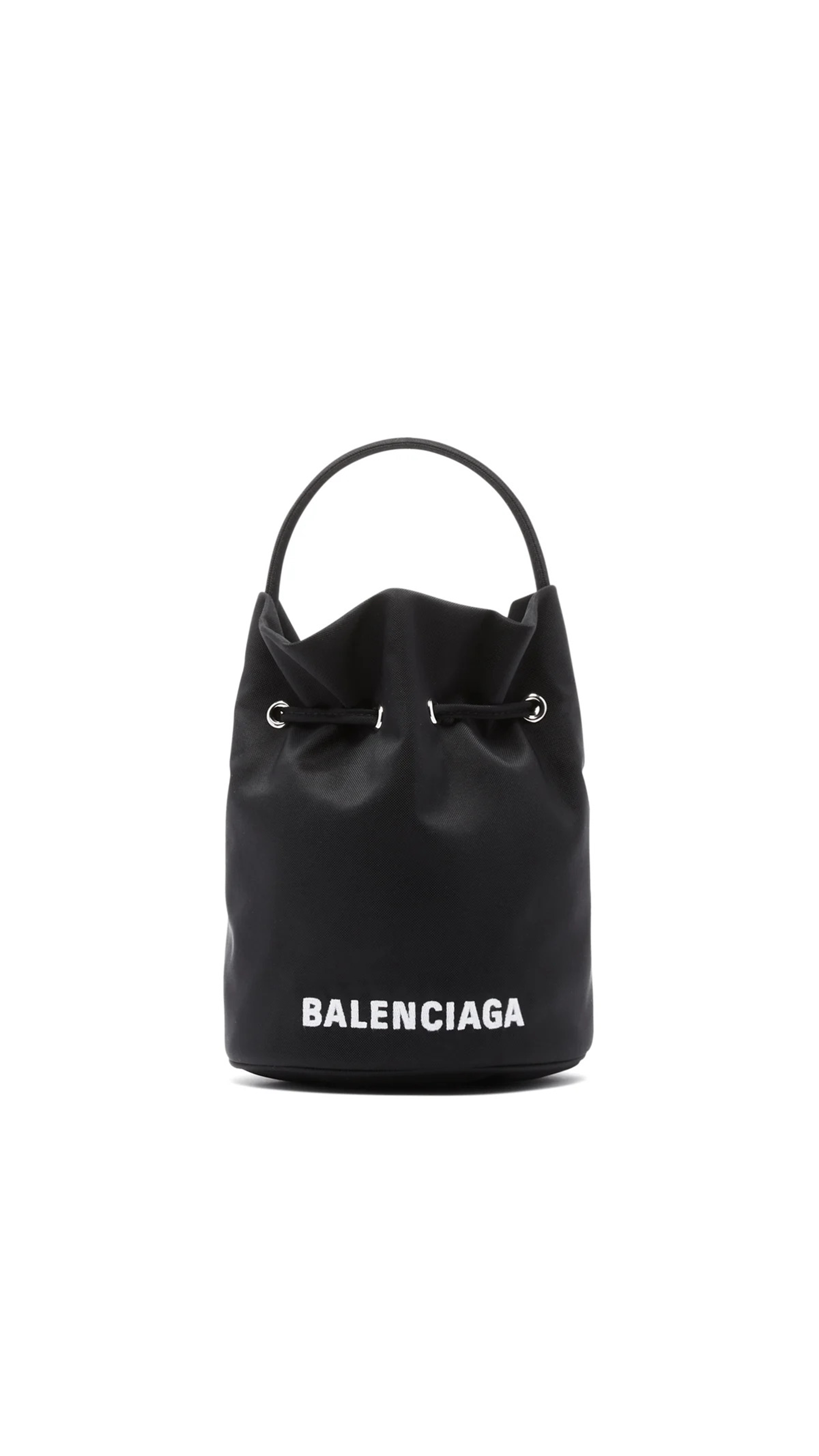 Wheel XS Drawstring Bucket Bag - Black