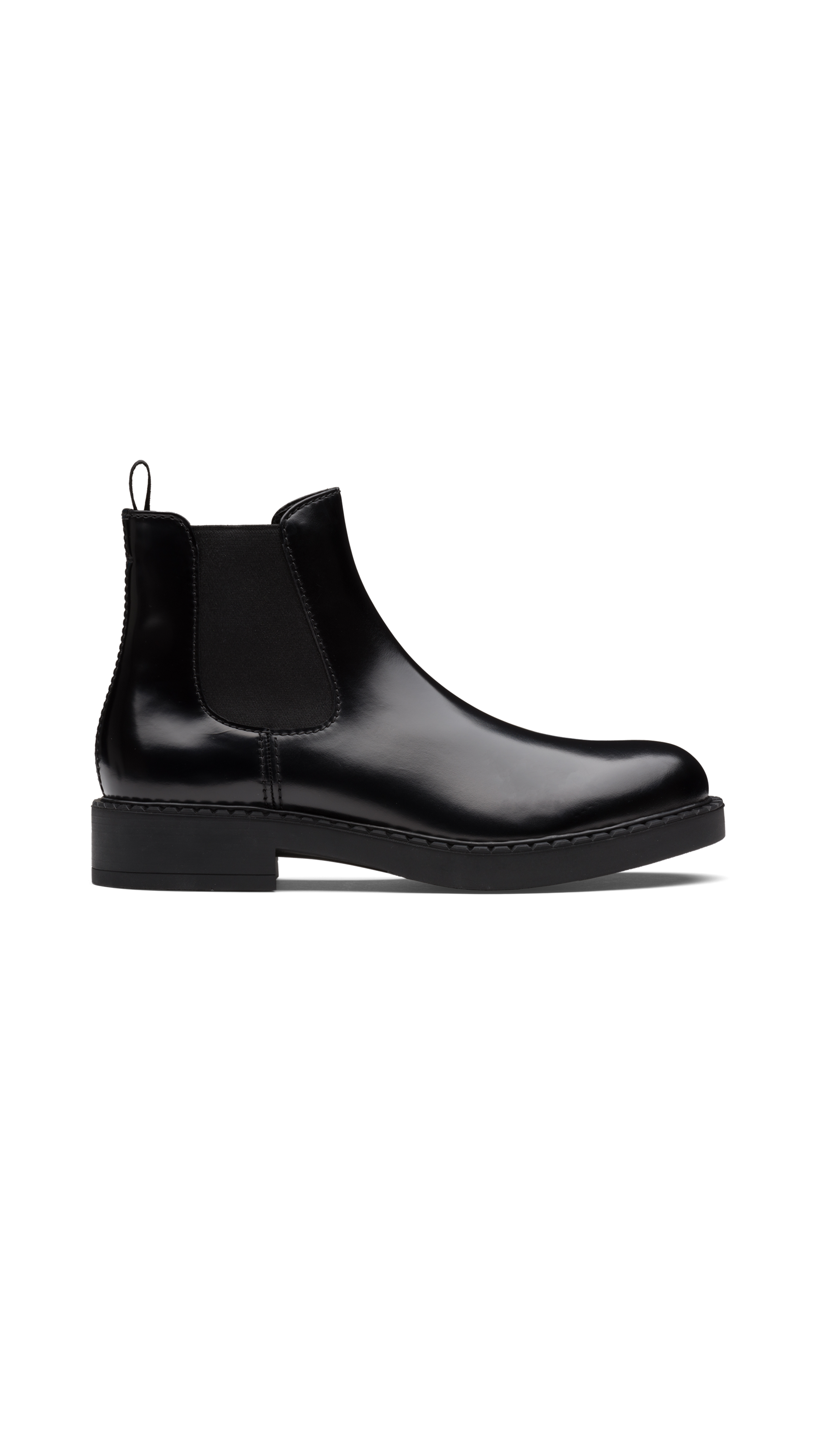 Brushed Calf Leather Chelsea Boots - Black