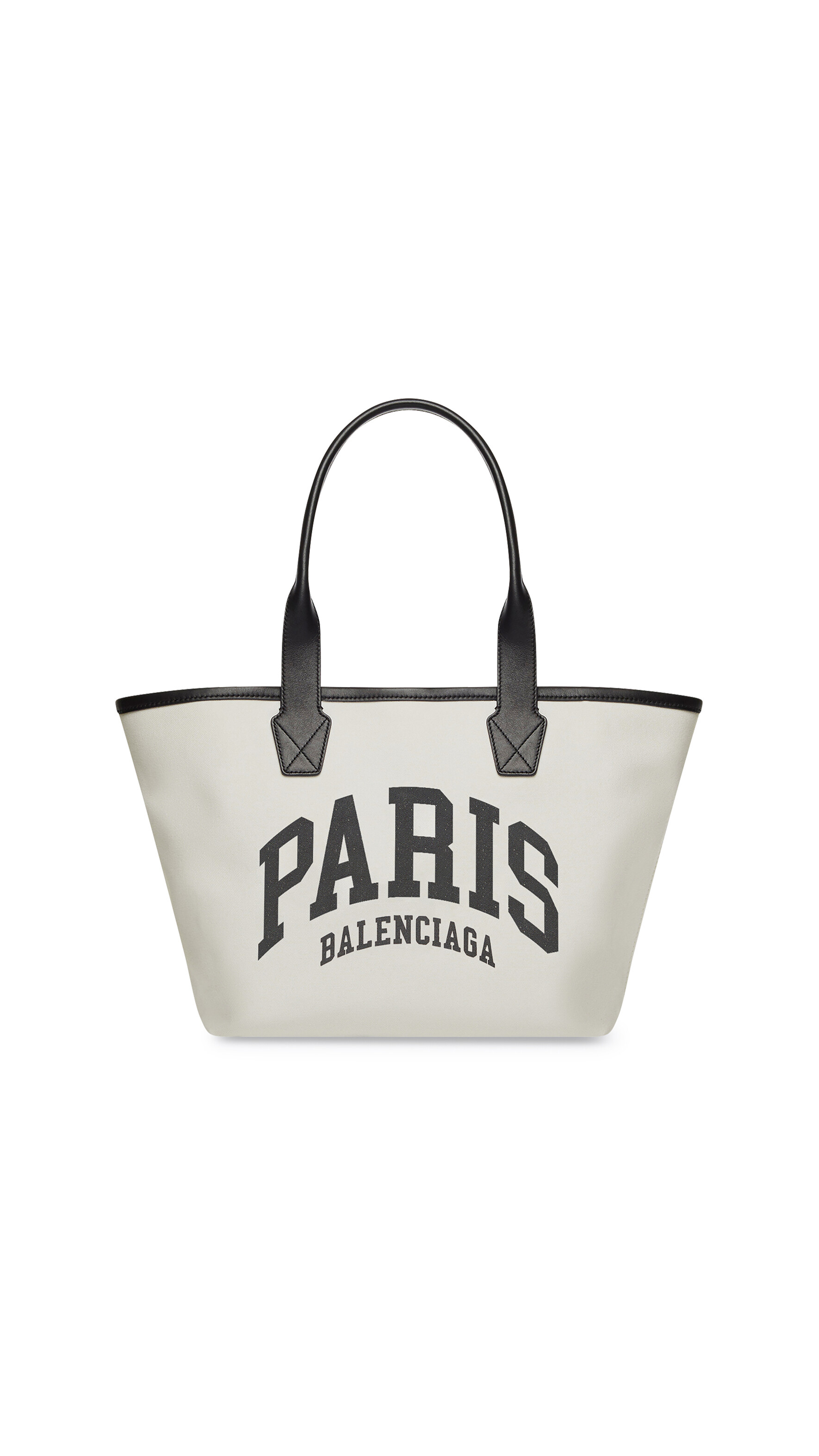 Cities Paris Jumbo Small Tote Bag - Beige / Black.