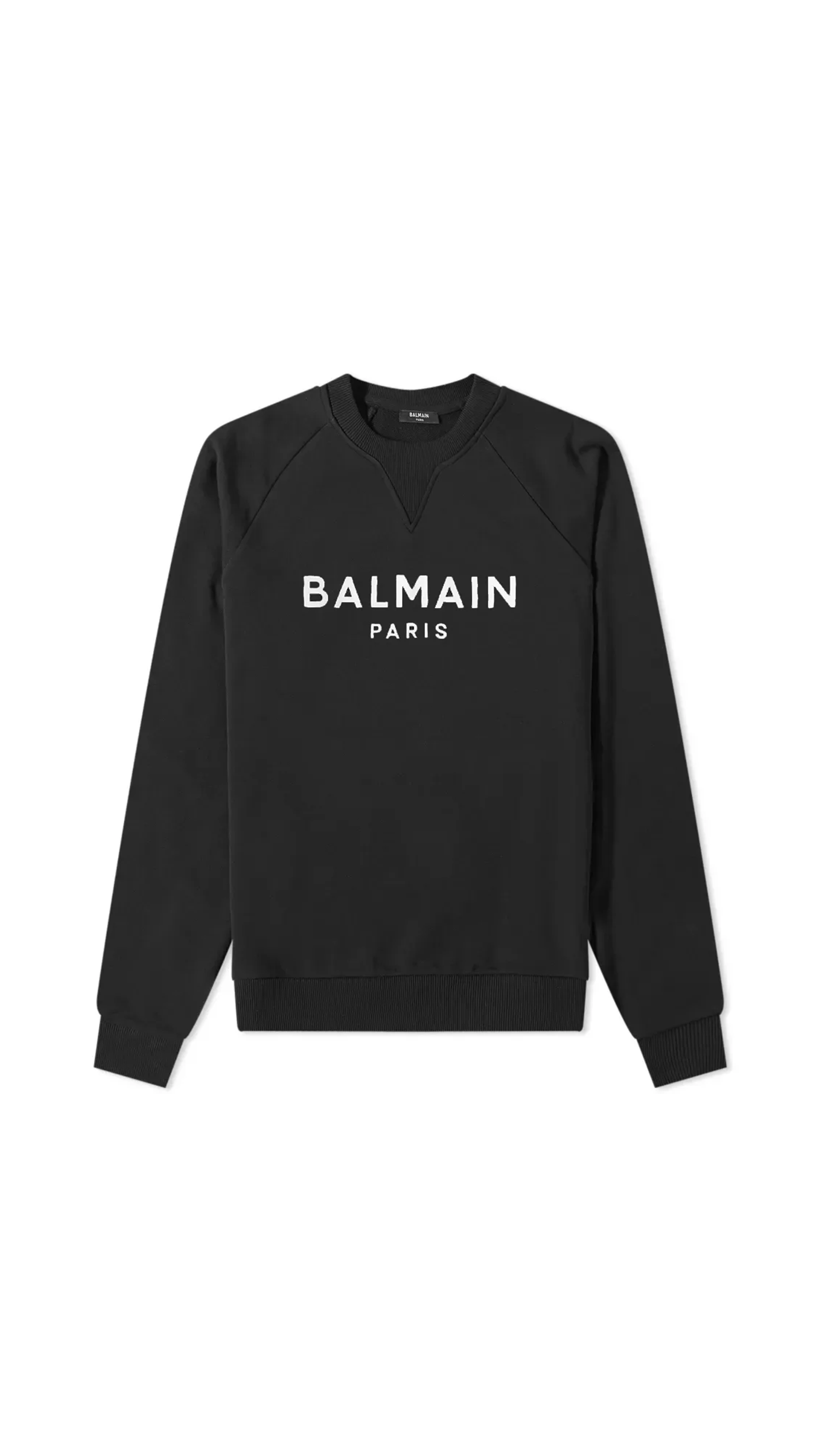 Balmain Logo Printed Sweatshirt - Black