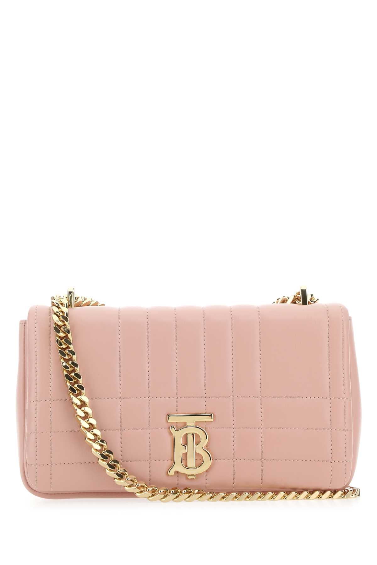 Lola Logo Plaque Quilted Shoulder Bag - Dusky Pink