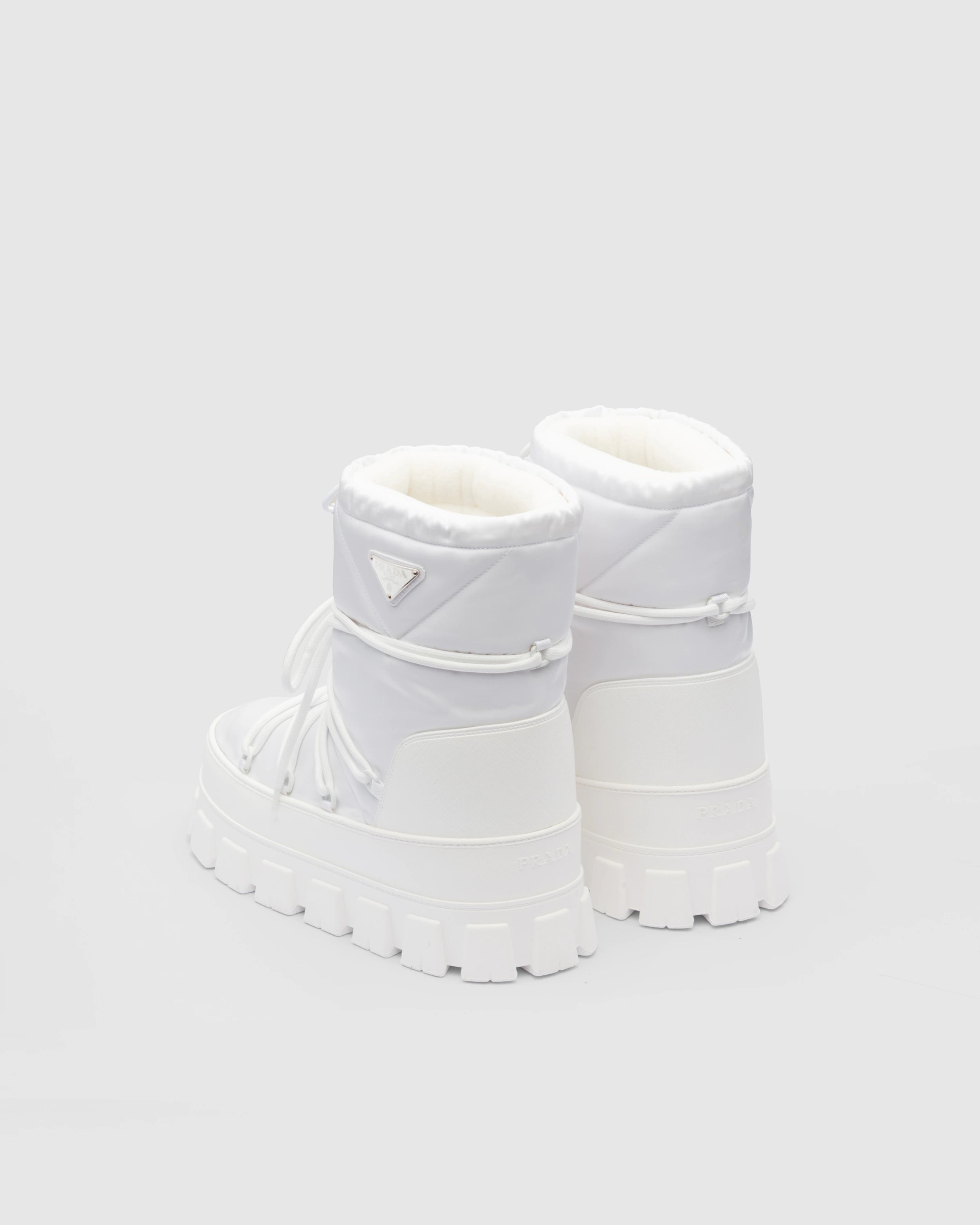 Nylon Gabardine Après Ski Booties - White