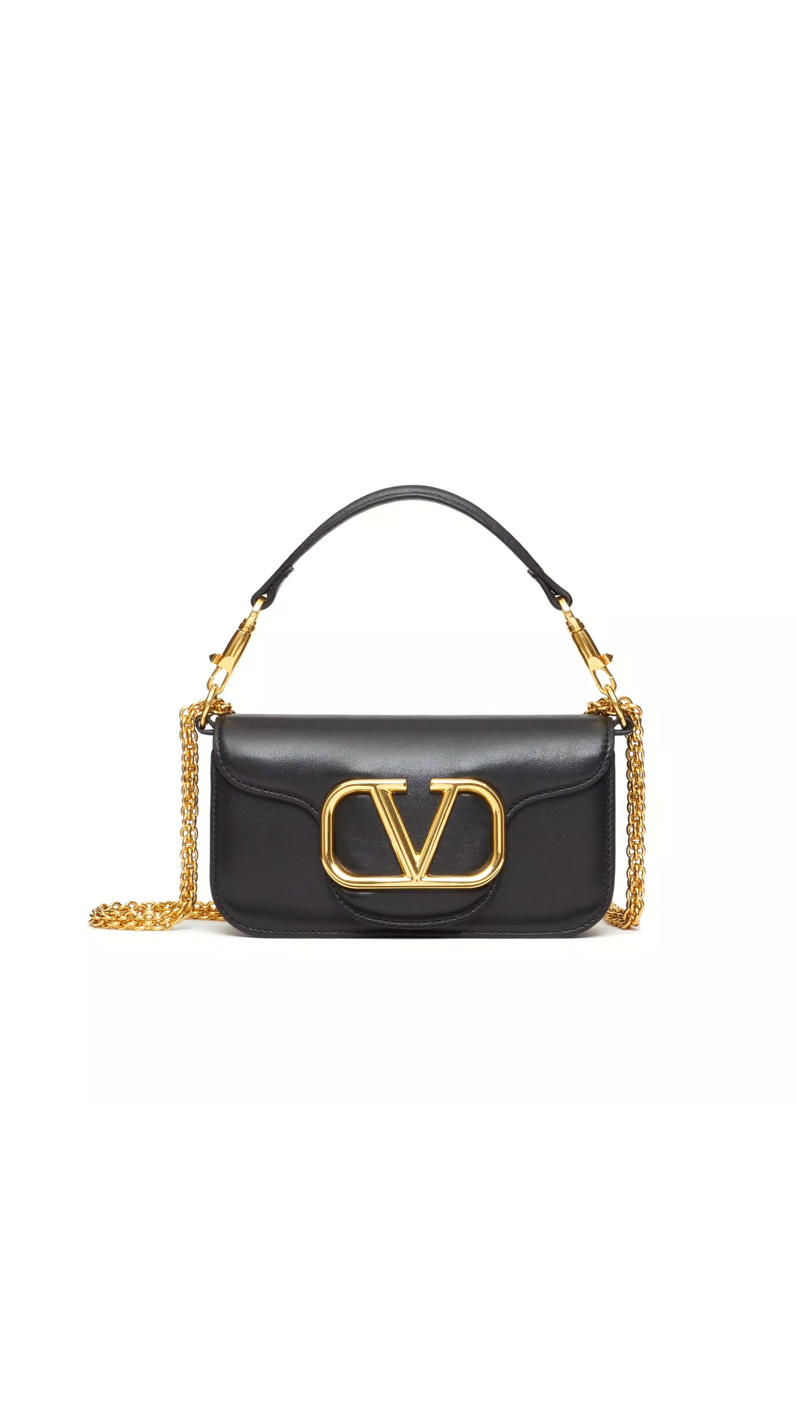 Locò Small  Shoulder Bag in Calfskin - Black