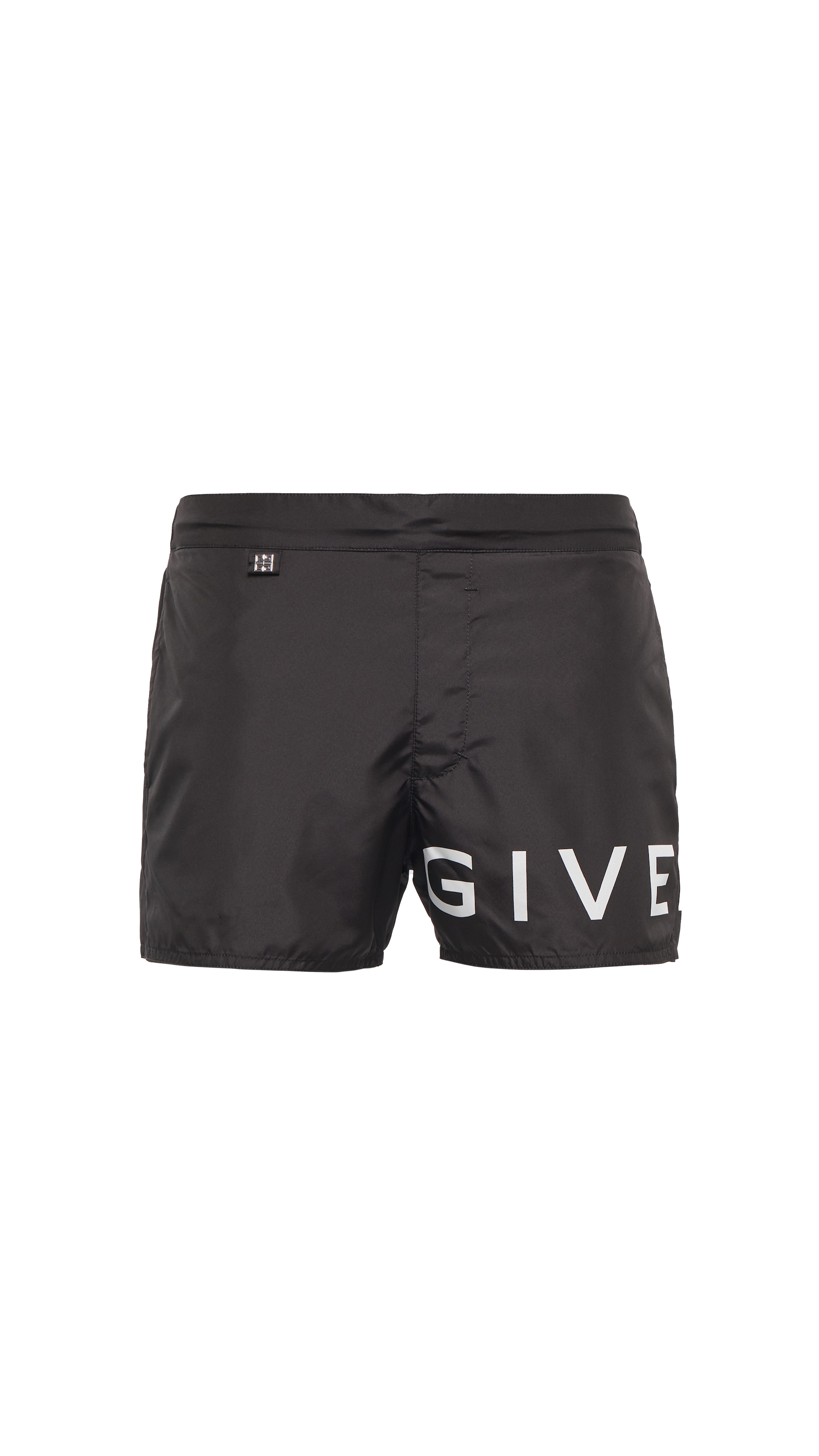 Straight-Leg Short-Length Logo-Print Swim Shorts - Black