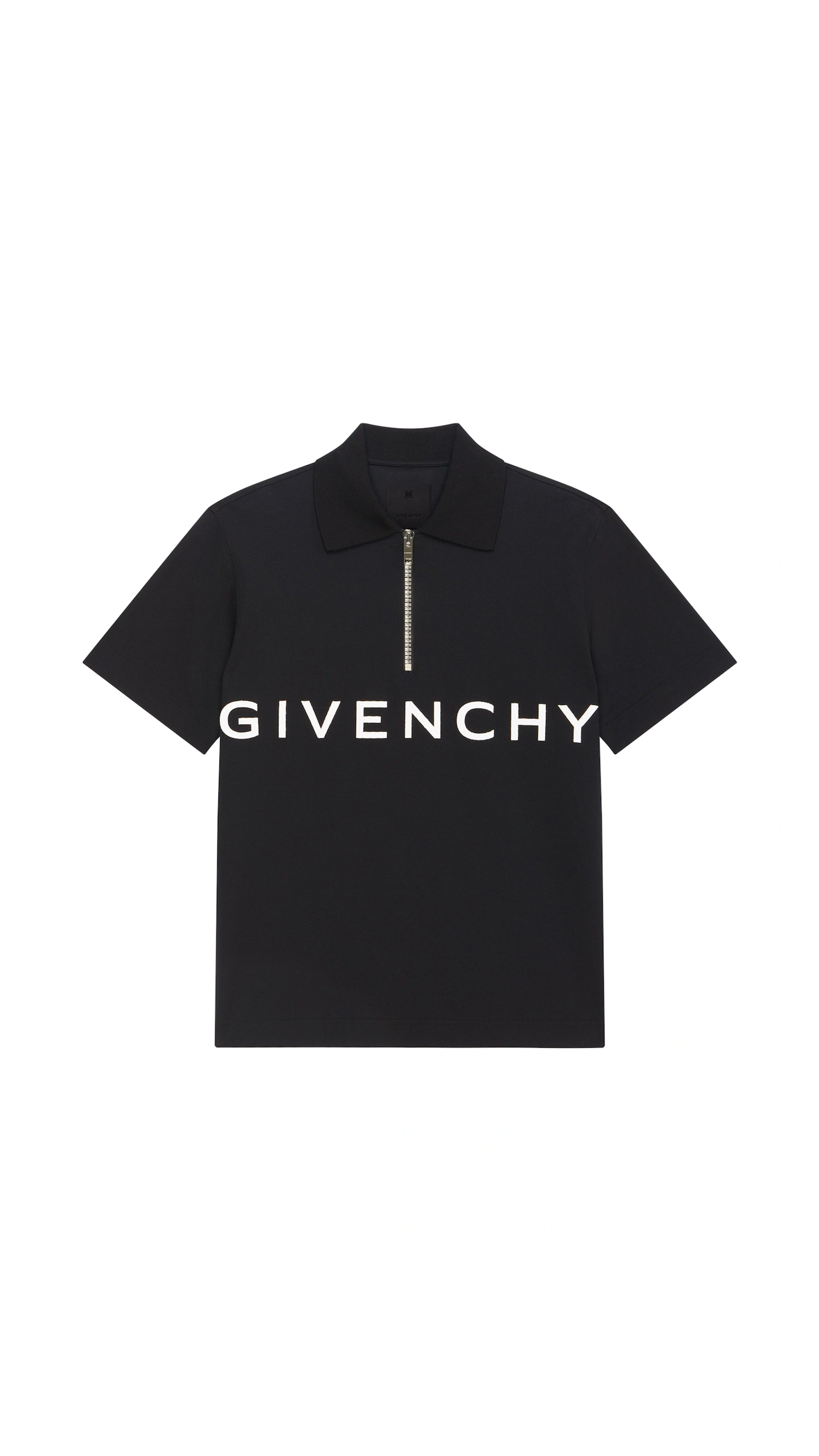 Polo Shirt in Piqué Cotton - Black