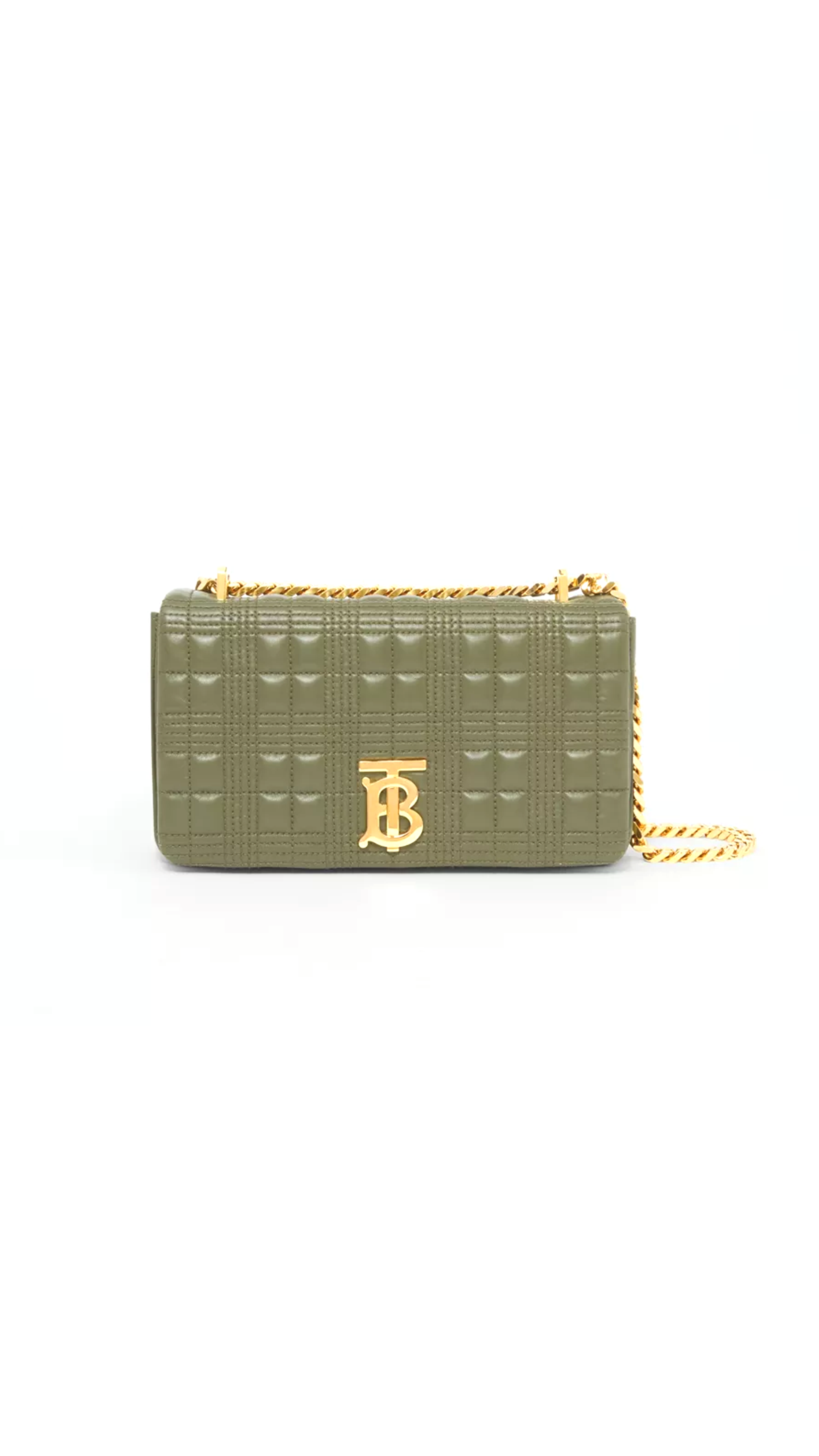 Small Quilted Lambskin Lola Bag - Dark Fern Green