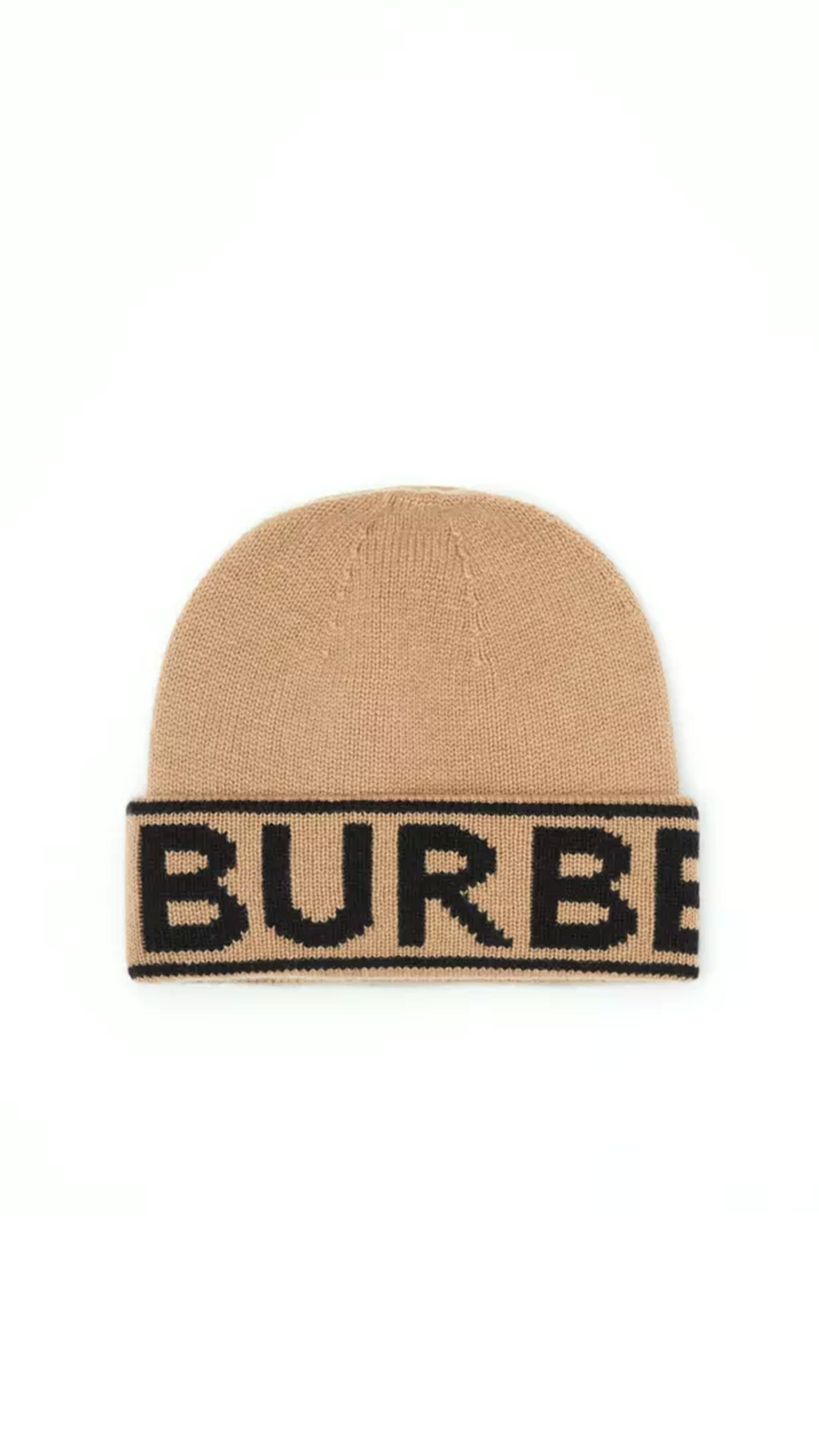 Logo Intarsia Cashmere Beanie - Archive Beige