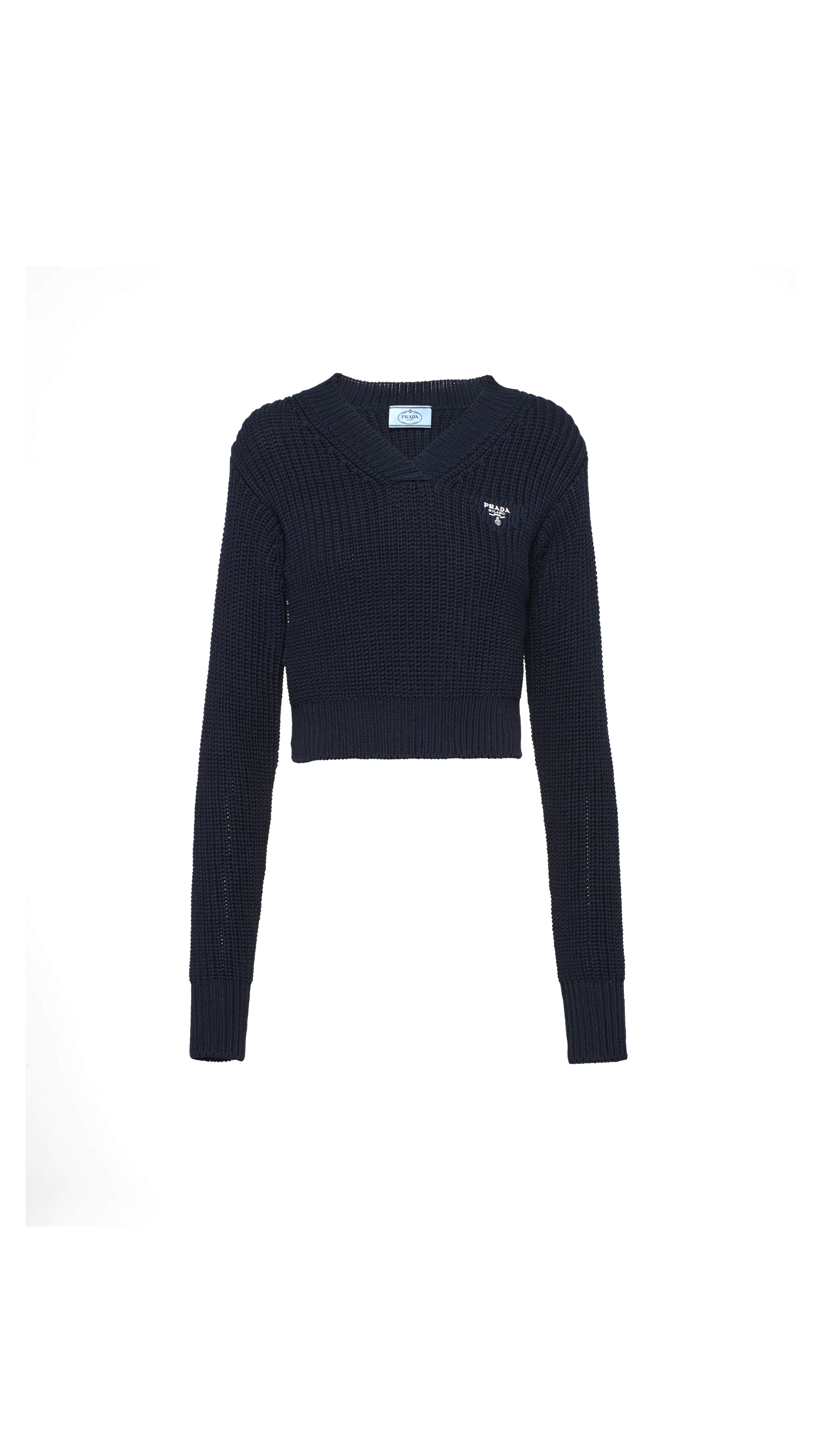 Cotton Crew-neck Sweatshirt - Navy