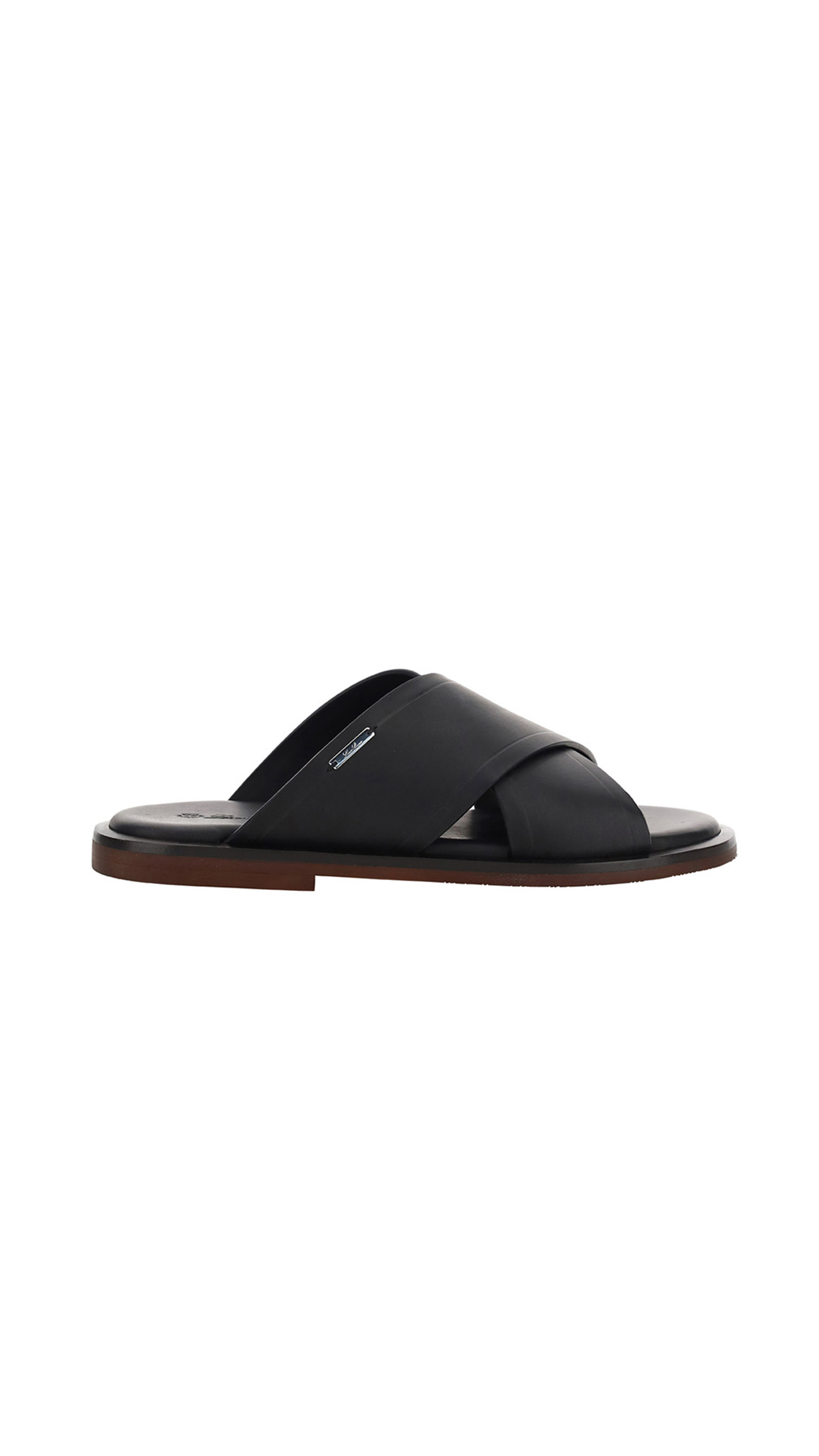 Cross-Slide Walk Sandals - Black