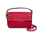 Rockstud Grainy Calfskin Pouch - Blossom