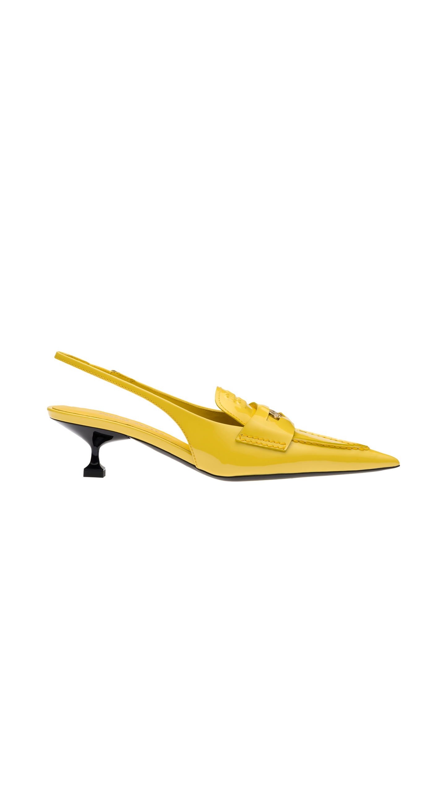 Leather Loafers With Heel - Sunny Yellow