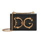 Nappa Leather DG Girls Shoulder Bag - Black