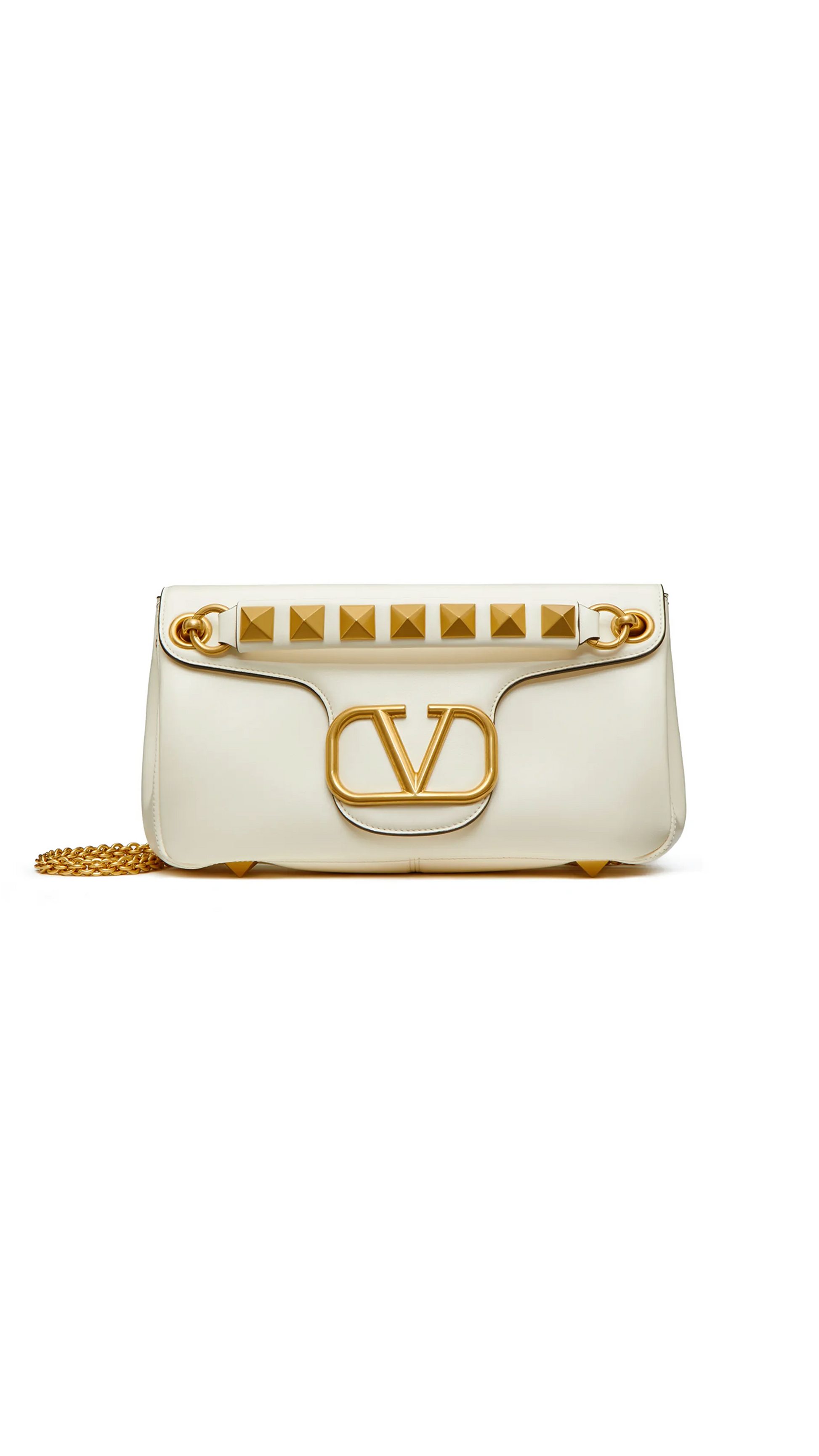 valentino stud sign nappa shoulder bag