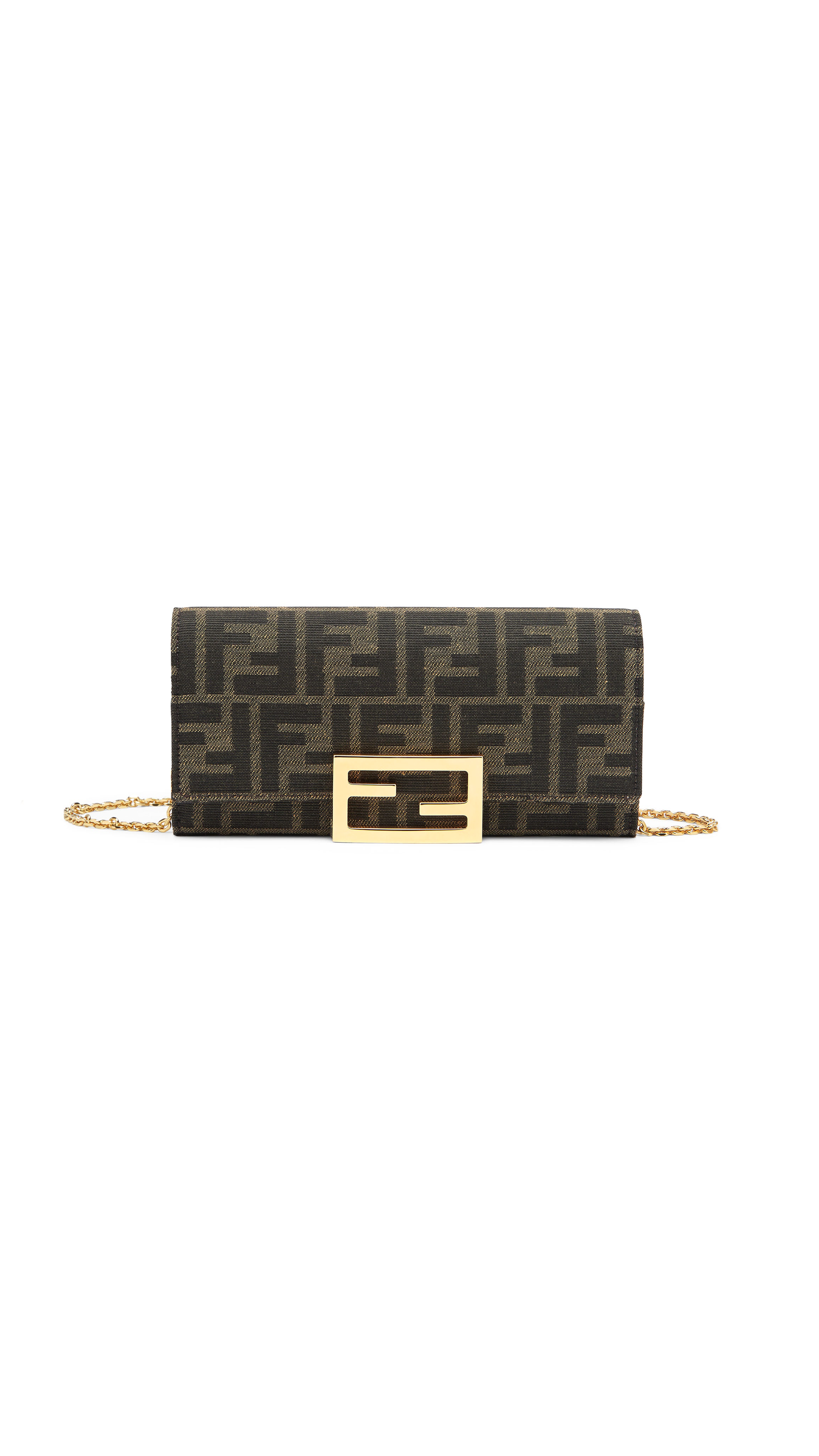 FENDI BAGUETTE CONTINENTAL WALLET WITH CHAIN
